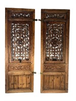 Tibetan Style Carved Wood Shutters
