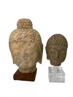 Antique Carved Stone Buddha Heads