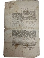 1761 Edwin Shippen Jr. Signed Naturalization