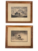 2 Francisco Goya La Tauromaquia Original Prints