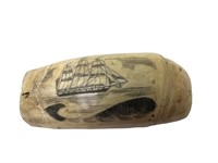 Whale Tooth Scrimshaw