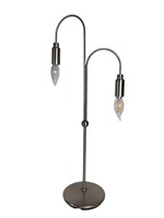 Silver Toned Drop Table Lamp