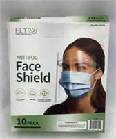 10 pk Anti Fog Face Shield