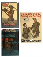 3 WWI Original Wartime Posters