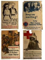 4 WWI Original Wartime Posters