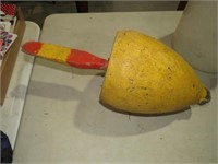 YELLOW & RED ANTIQUE BOAT BUOY