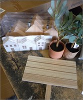 Arts & Crafts Box Small Greenery Wooden Houses