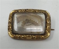 Antique Victorian gold-plated brooch