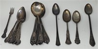Group of vintage silver plated spoons