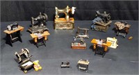 Group of miniature sewing machines