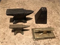 4 Miniature Anvils