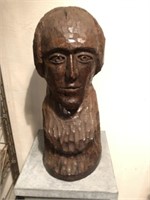 George Washington Likeness Folk Art Wood Carving