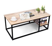 Amzdeal Table W/Shelf, Living Room Table w/Storage