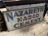 Enameled Porcelain Nazareth Cement Sign