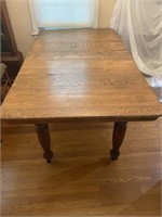 Antique Oak Table With 3 Leaves
