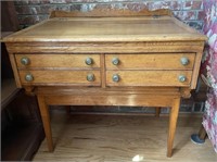 Oak Lift-Top Desk with Drawers