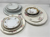 Assorted China Plates, Bowls and Platters