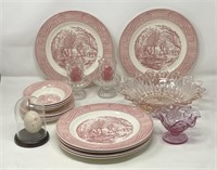 Pink Dishes and Decor