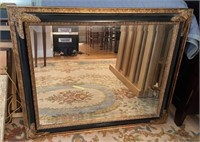 Black /Gold Framed Beveled Mirror