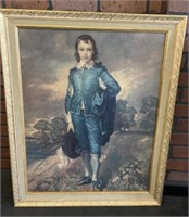 Boy in Blue Framed Print