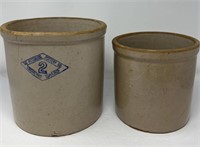 Two Pottery Crocks