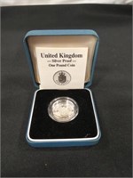 United Kingdom silver proof coin ONE POUND
