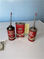 Texaco lighter fluid Texaco home oil cans