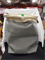 New gray canvas large laundry bag