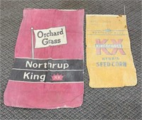 2 Northrup King seed corn bags