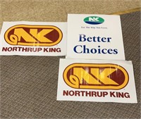 2 Northrup King magnets & sign