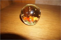 Paper weight with Orange Flowers