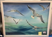 NEW WMC SEA FLIGHT 43X33" FRAMED ART (99.95)F84