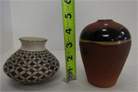 2 Small Native Vases