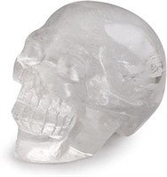 Incredible Natural Quartz Carved Skull Figure