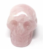 Incredible Natural Rose Quartz Carved Skull Figure