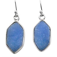Natural 12.26ct Marquise Blue Angelite Earrings