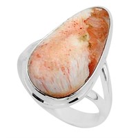 Natural 13.15ct Pear Shaped Scolecite Ring
