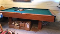 Mizerak Pool Table with Balls and Cue Sticks, 98”