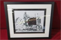 Framed Antique Tractor Art