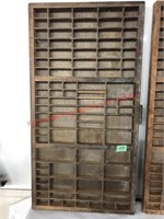 Antique wooden letterpress drawers