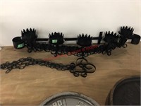 Medieval hand-forged wrought iron wall hanging