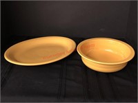 Fiesta platter and serving bowl