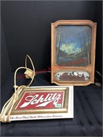 Vintage Schlitz, Coors lighted beer signs