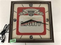 Budweiser Light beer wall clock