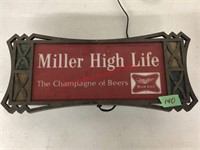 Miller High Life lighted plastic sign