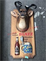 Blatz beer plastic deer head sign