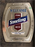 Sterling beer plastic sign