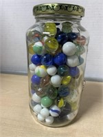 Jar Of Mostly Vintage Marbles