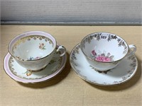 2 Teacups & Saucers - Royal Stuart & Adderley