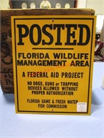 Posted Wildlife Management Area Metal Sign